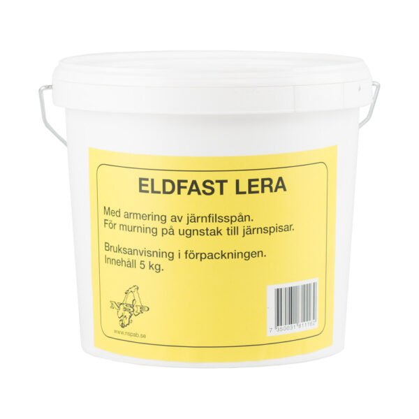 Eldfast lera i hink